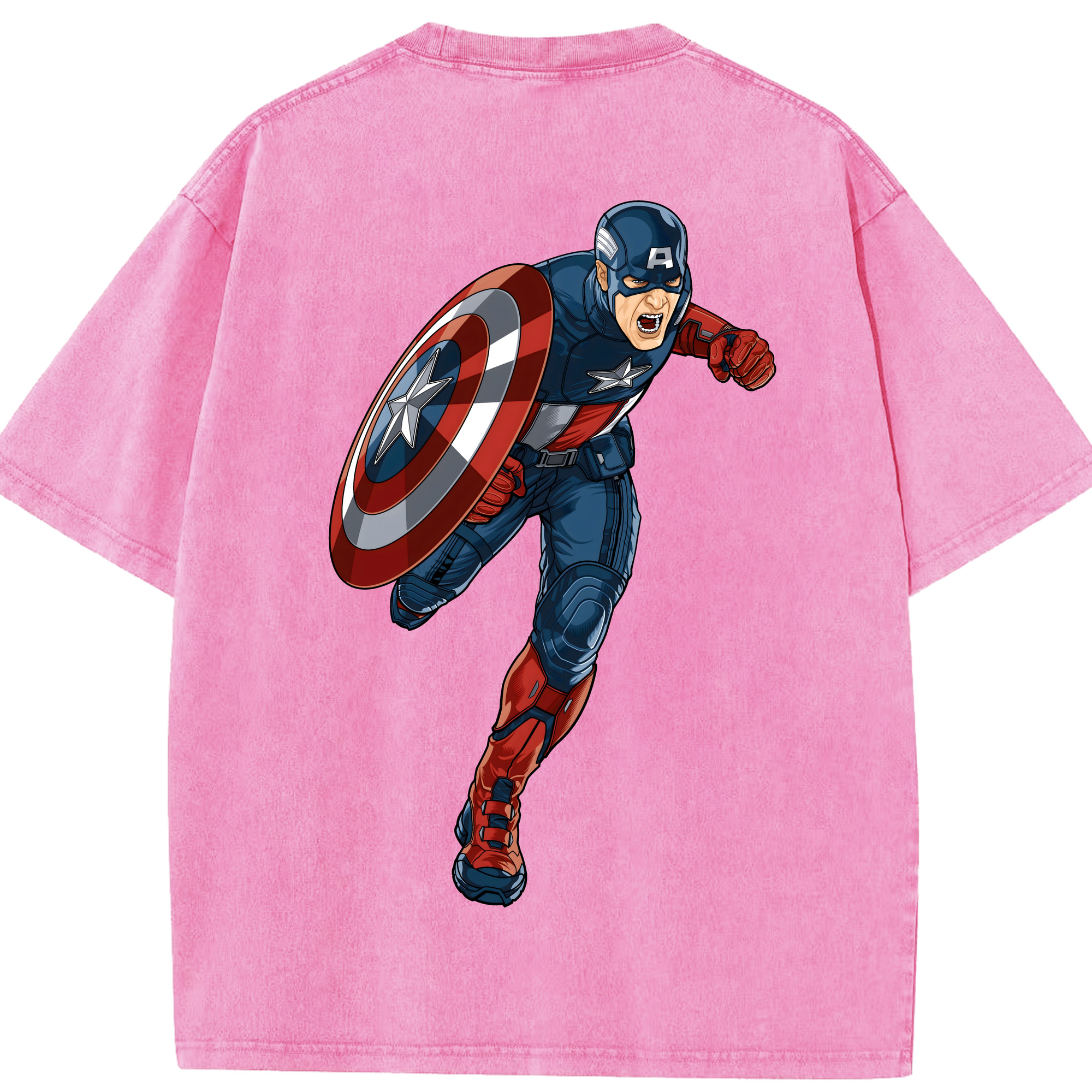 （画像用） アベンジャーズ The Avengers 綿100% ヴィンテージ風 半袖Tシャツ（背面プリント）